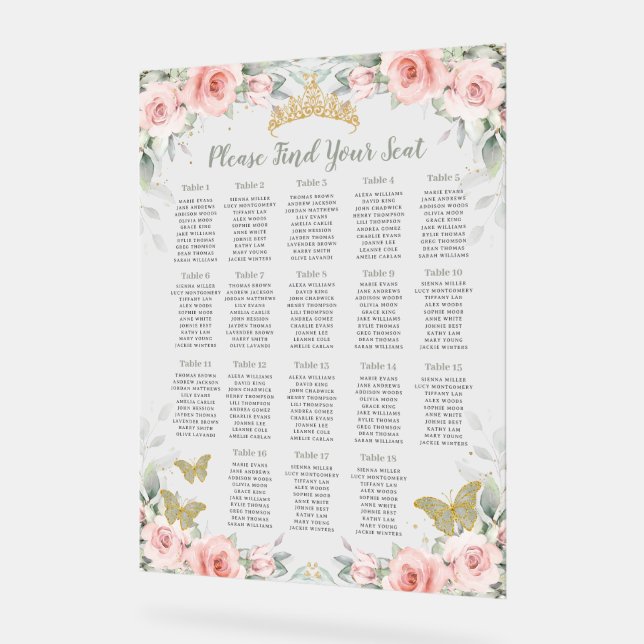 Señal Acrílica Asiento de asiento verde de salchicha floral de Qu (Ángulo)