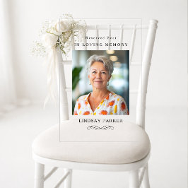 Señal Acrílica Asiento Reservado - Foto de Boda Memorial