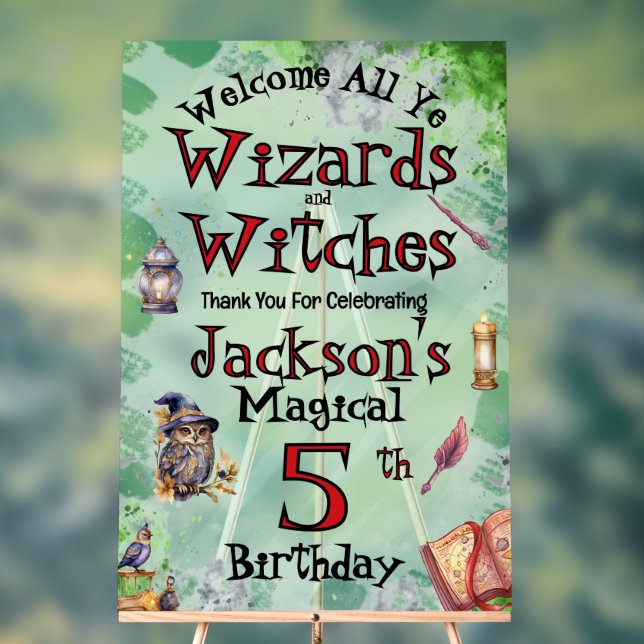 Señal Acrílica Asistentes mágicos y brujas (Neutral )