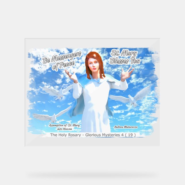 Señal Acrílica Asunción de Santa María al Cielo 2 (Anverso)