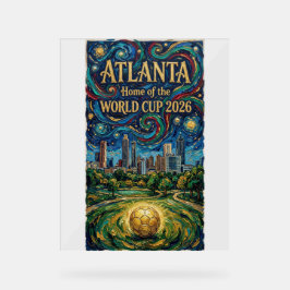 Señal Acrílica Atlanta Soccer Art 2026 Stadium City Design