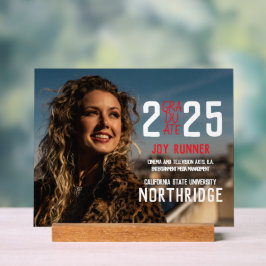 Señal Acrílica Audaz Clase Moderna de Graduación de Foto 2025