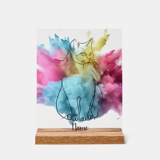 Señal Acrílica Aufsteller Katze (Anverso)