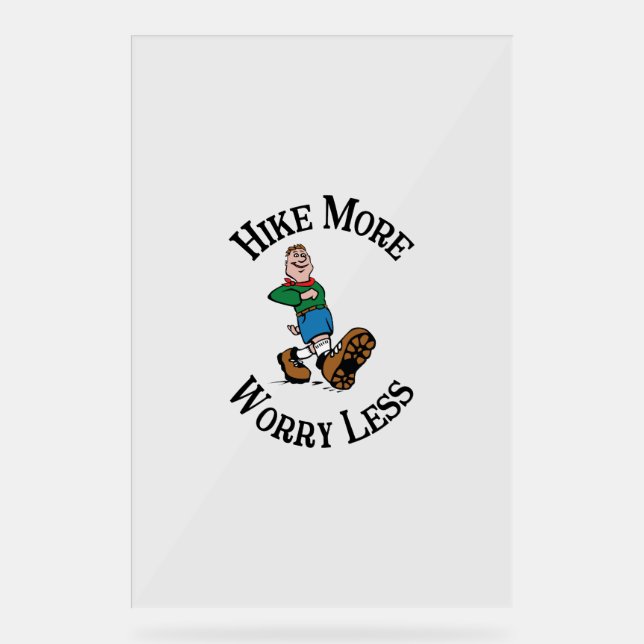 Señal Acrílica Aumentar más, preocuparse menos (Anverso)