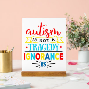 Señal Acrílica Autismo Mantener o diseñar su propio