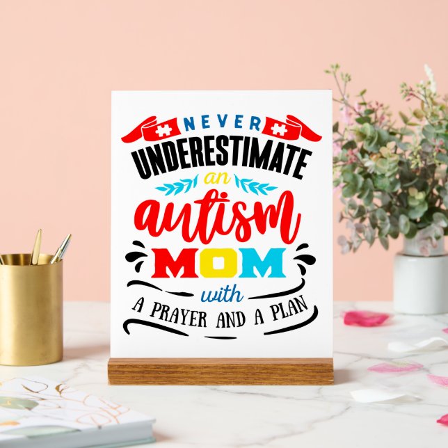 Señal Acrílica Autismo Mantener o diseñar su propio (Boda)