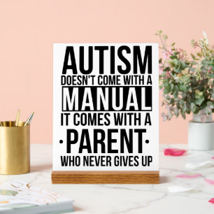 Señal Acrílica Autismo Mantener o diseñar su propio