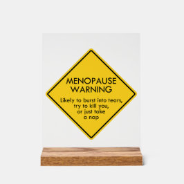Señal Acrílica Aviso de menopausia