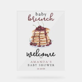 Señal Acrílica Baby Brunch Pancakes Sweet Cherry Baby Shower