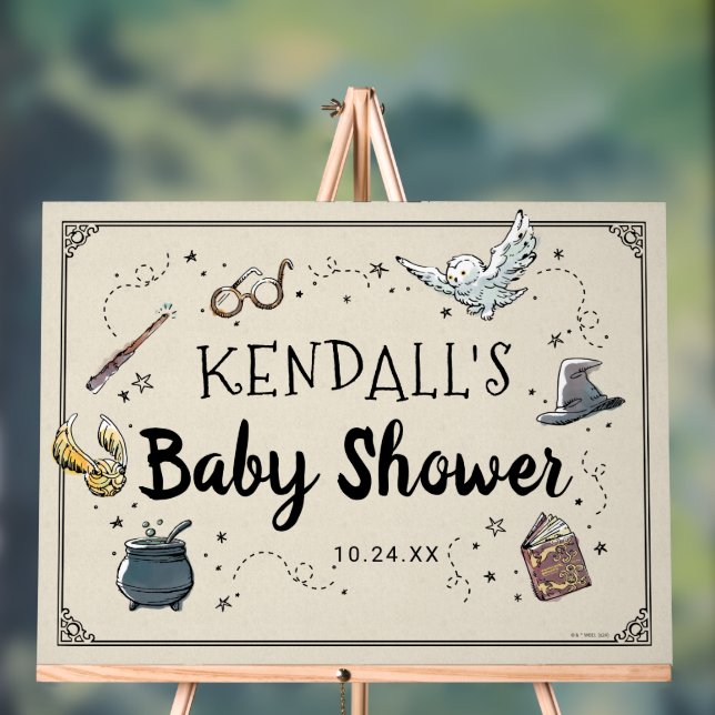 Señal Acrílica Baby Shower de Harry Potter  (Neutral )