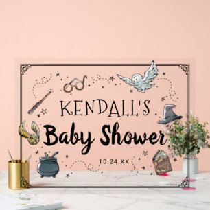 Señal Acrílica Baby Shower de Harry Potter