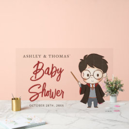 Señal Acrílica Baby Shower de Harry Potter simple