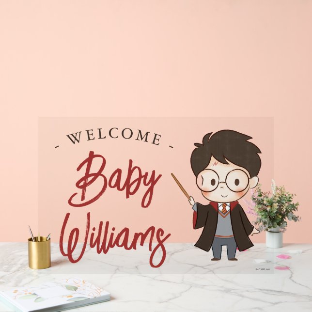 Señal Acrílica Baby Shower de Harry Potter simple (Boda)