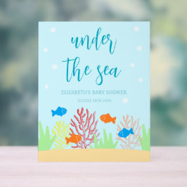 Señal Acrílica Baby Shower de Sea Life