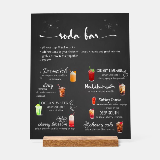 Señal Acrílica Baby Soda Ready to POP Soda Bar  (Anverso)