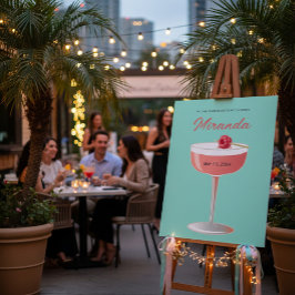 Señal Acrílica Bachelorette Party Cocktail Welcome Sign