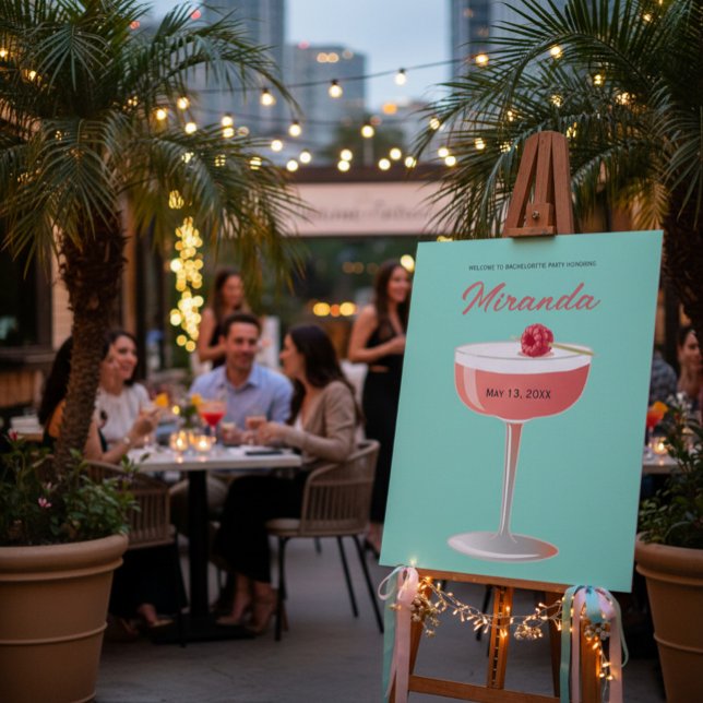 Señal Acrílica Bachelorette Party Cocktail Welcome Sign (Subido por el creador)