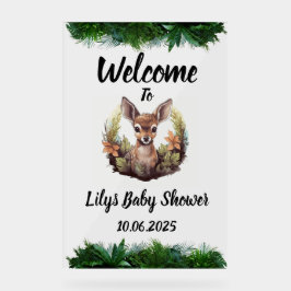 Señal Acrílica Bambi acrylic Baby shower sign
