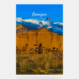 Señal Acrílica Bamyan, Afganistán - Valle del acantilado de Buda