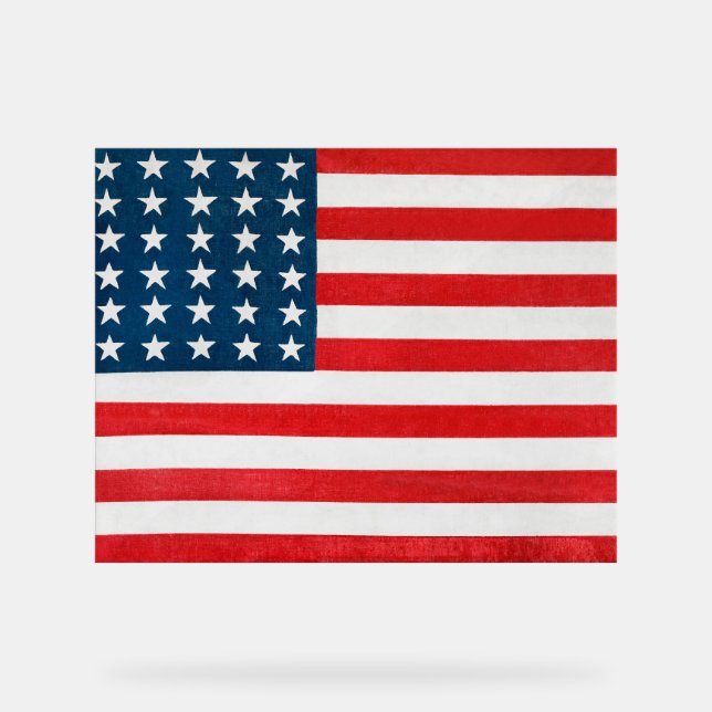 Señal Acrílica Bandera Americana (Anverso)