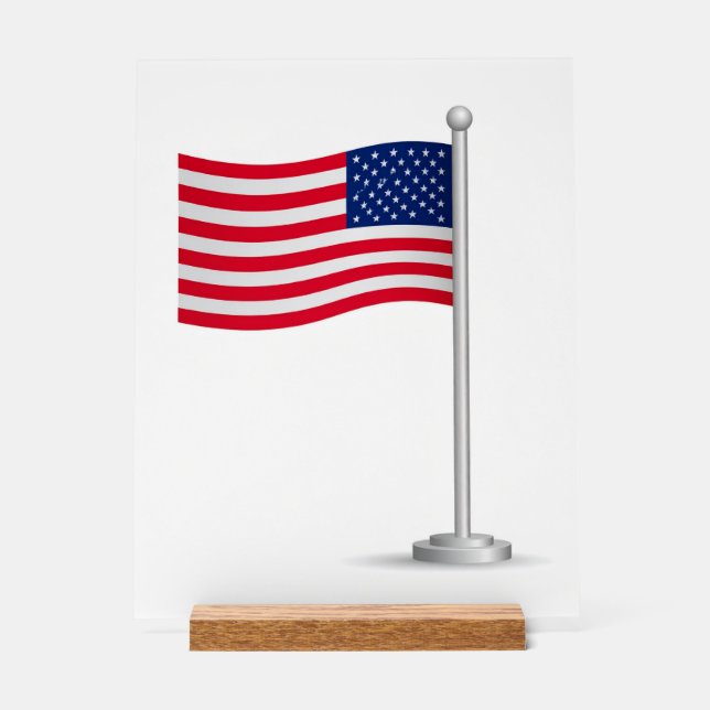 Señal Acrílica bandera americana (Anverso)