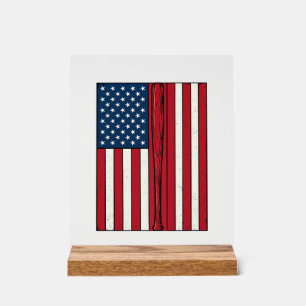 Señal Acrílica Bandera de béisbol deteriorada diseño vectorial vi
