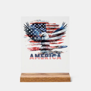 Señal Acrílica Bandera de los Estados Unidos. América