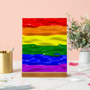 Señal Acrílica Bandera de orgullo de SlipperyJoe's brillo líquido