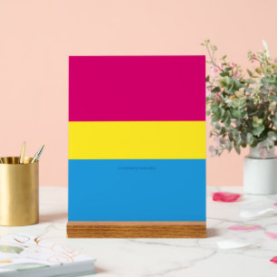 Señal Acrílica bandera de orgullo pansexual SlipperyJoe rosa ámba