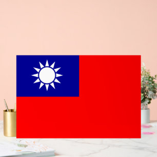 Señal Acrílica Bandera de Taiwán: República de China, Taipei chin