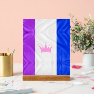 Señal Acrílica bandera del orgullo de la cultura drag de Slippery