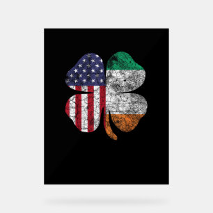 Señal Acrílica Bandera irlandesa norteamericana Bandera irlandesa