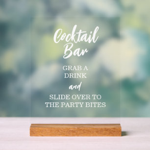 Señal Acrílica Bar Abierto Diviértete Toma Una Bebida De Cóctel I