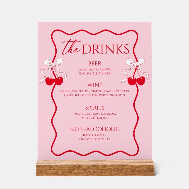 Señal Acrílica Bar de Bebidas para Despedida de Soltera con Arco  (Subido por el creador)