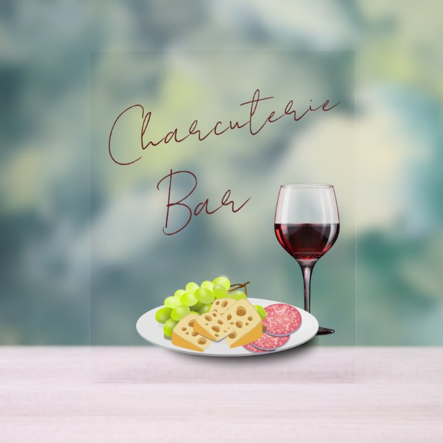 Señal Acrílica Bar de charcutería (Neutral )