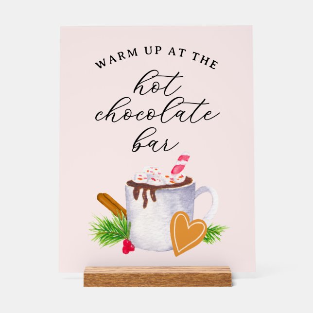 Señal Acrílica Bar de Chocolate Caliente (Anverso)