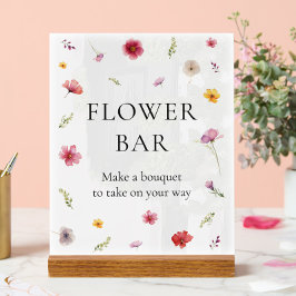Señal Acrílica Bar de Flores