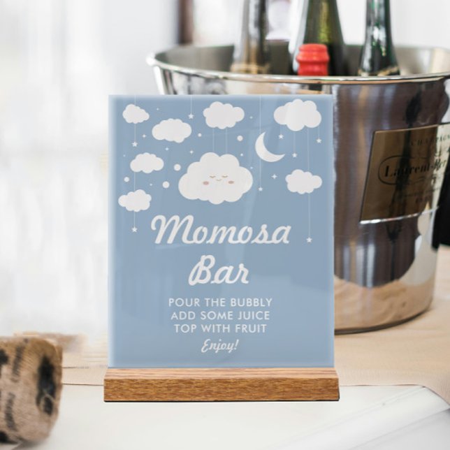 Señal Acrílica Barra de tiempo Baby Shower de Blue Cloud 9 (Subido por el creador)