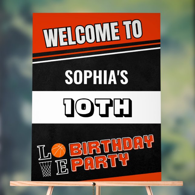 Señal Acrílica Basketball Player Birthday  (Neutral )