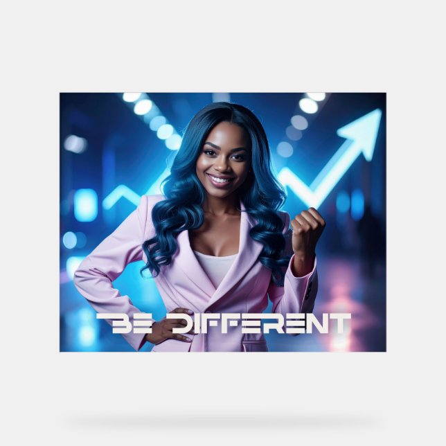 SEÑAL ACRÍLICA BE DIFFERENT (Anverso)