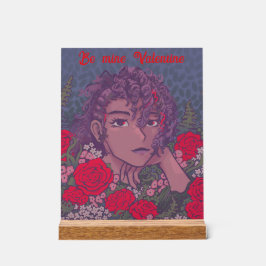 Señal Acrílica Be mine Valentine