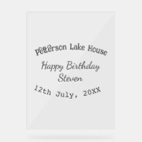 Beach Lake house feliz cumpleaños añadir fecha año