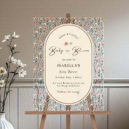 Señal Acrílica Bebé en la Moda Bloom Boho Floral Garden Fiesta du