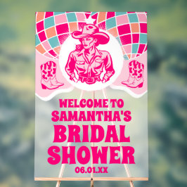 Señal Acrílica Bebé espacial Ducha de novia Bienvenida Escarcha