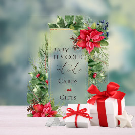 Señal Acrílica Bebé, frío fuera del invierno, favorito de Baby Sh