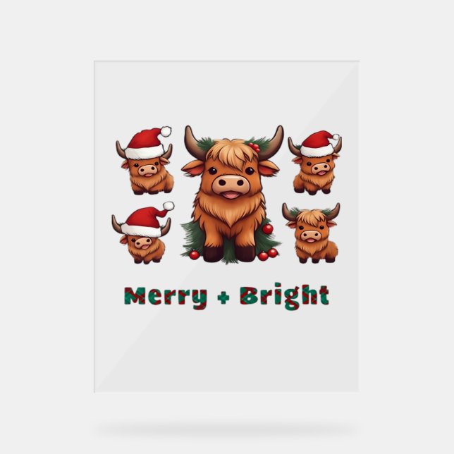 Señal Acrílica Bebida Fluffy Bebé Highland Café Bebida de vaca so (Anverso)