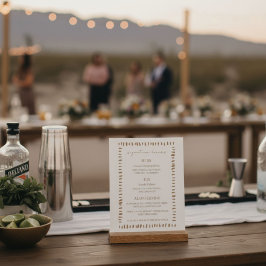 Señal Acrílica Bebidas de Firma para Boda Desierto Boho Vaquero e