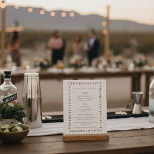 Señal Acrílica Bebidas de Firma para Boda Desierto Boho Vaquero e
