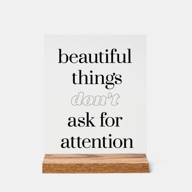 Señal Acrílica Bellas Cosas Rótulo Acrílico (Anverso)