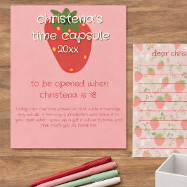 Señal Acrílica Berry First Birthday Time Capsule Sign